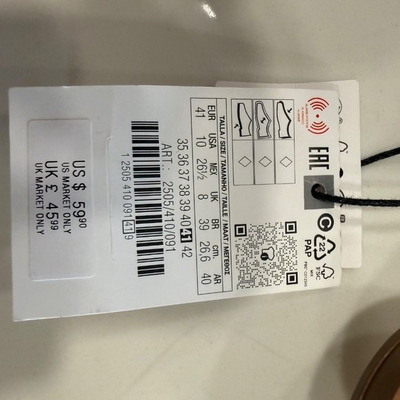 Zara gold sandal BRAND NEW size 10 - Picture 5 of 5